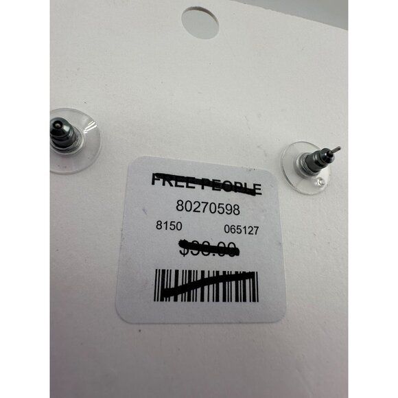 Free People Ear Party Bow Earrings Black Beaded Statement Jewelry - Picture 4 of 7